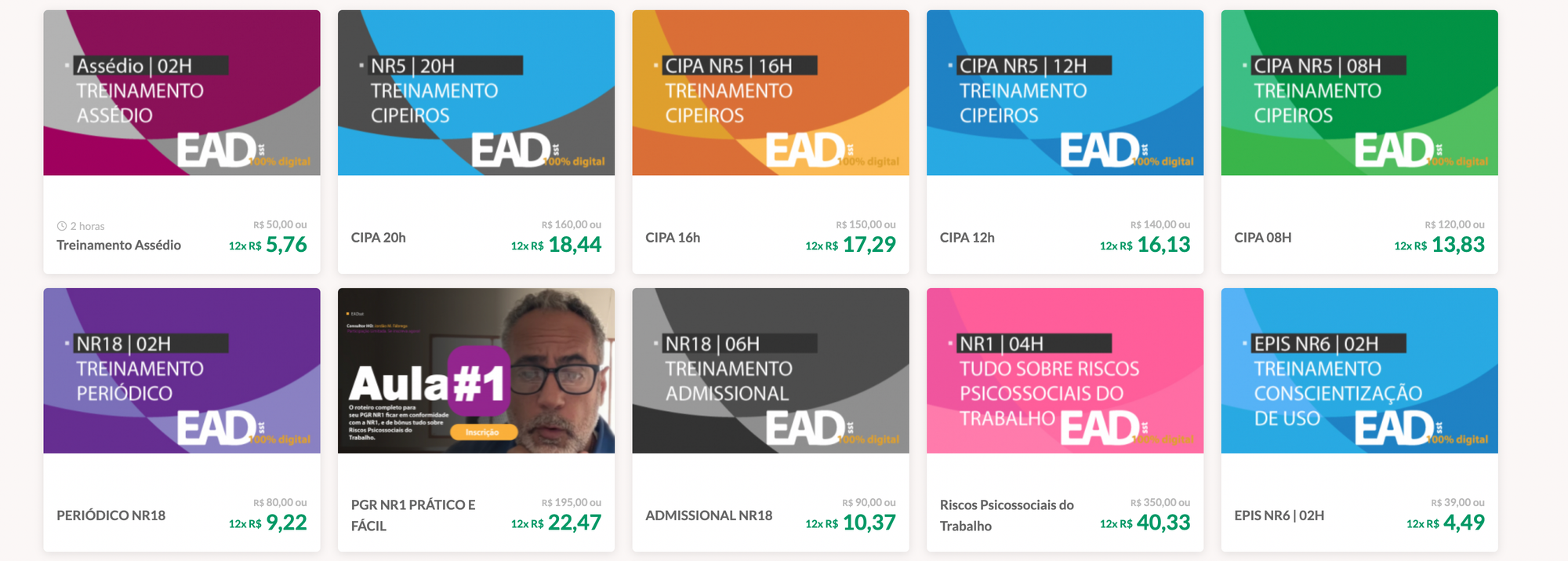 CURSOS 100% ONLINE SST